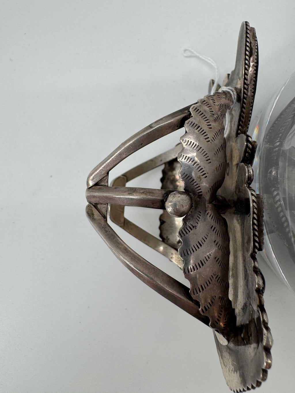 Zuni Ceremonial Sterling Silver Cuff Bracelet