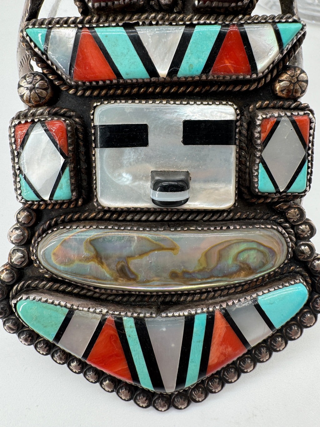 Zuni Ceremonial Sterling Silver Cuff Bracelet