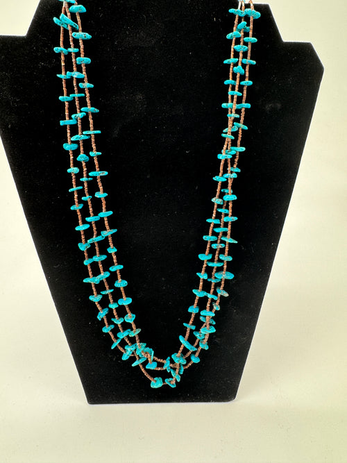 3 Strand Turquoise Heishi