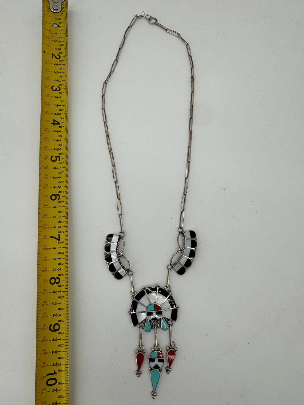 Zuni Necklace signed by Richard Lateyice