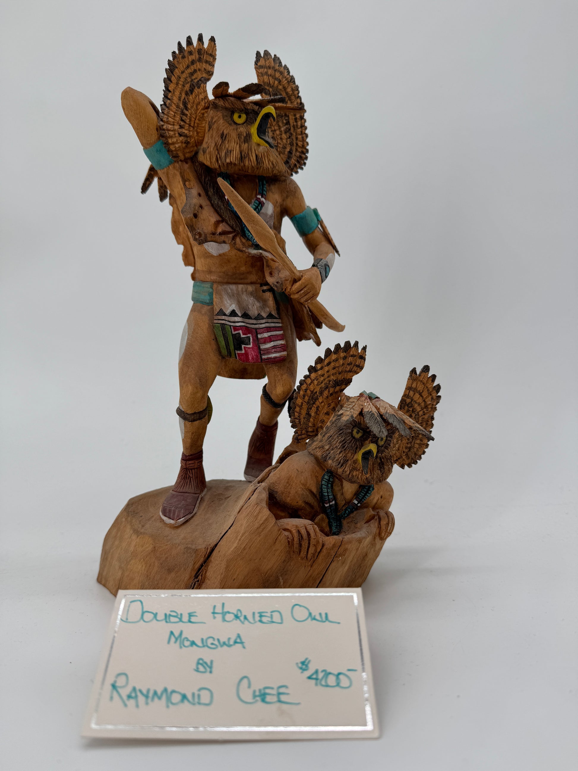 Double Horned Owl Mongwa by Raymond Chee
