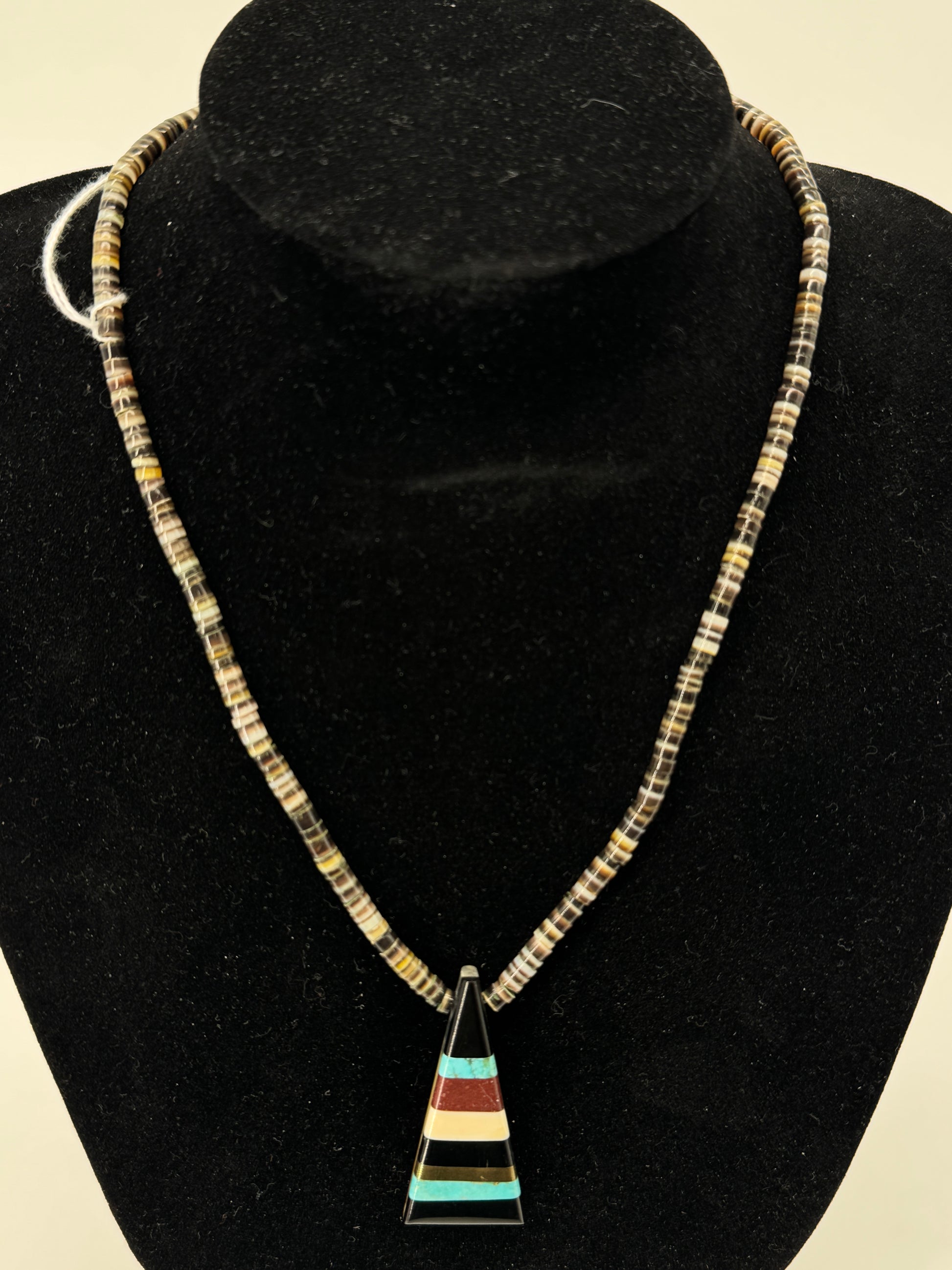 Santo Domingo Heishi with Turquoise Necklace
