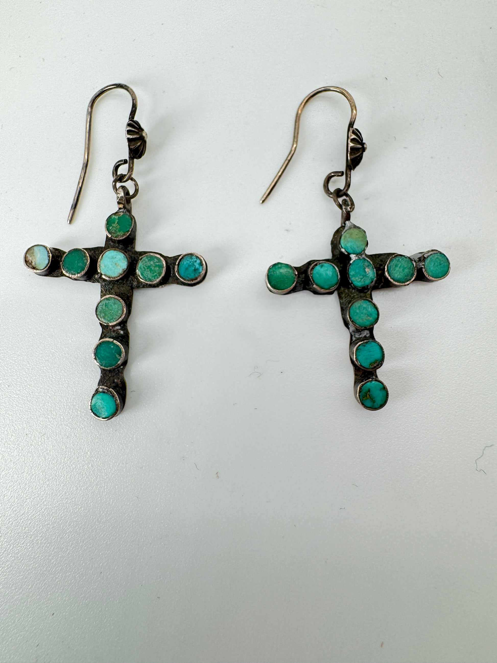 Navajo Turquoise Cross Earrings