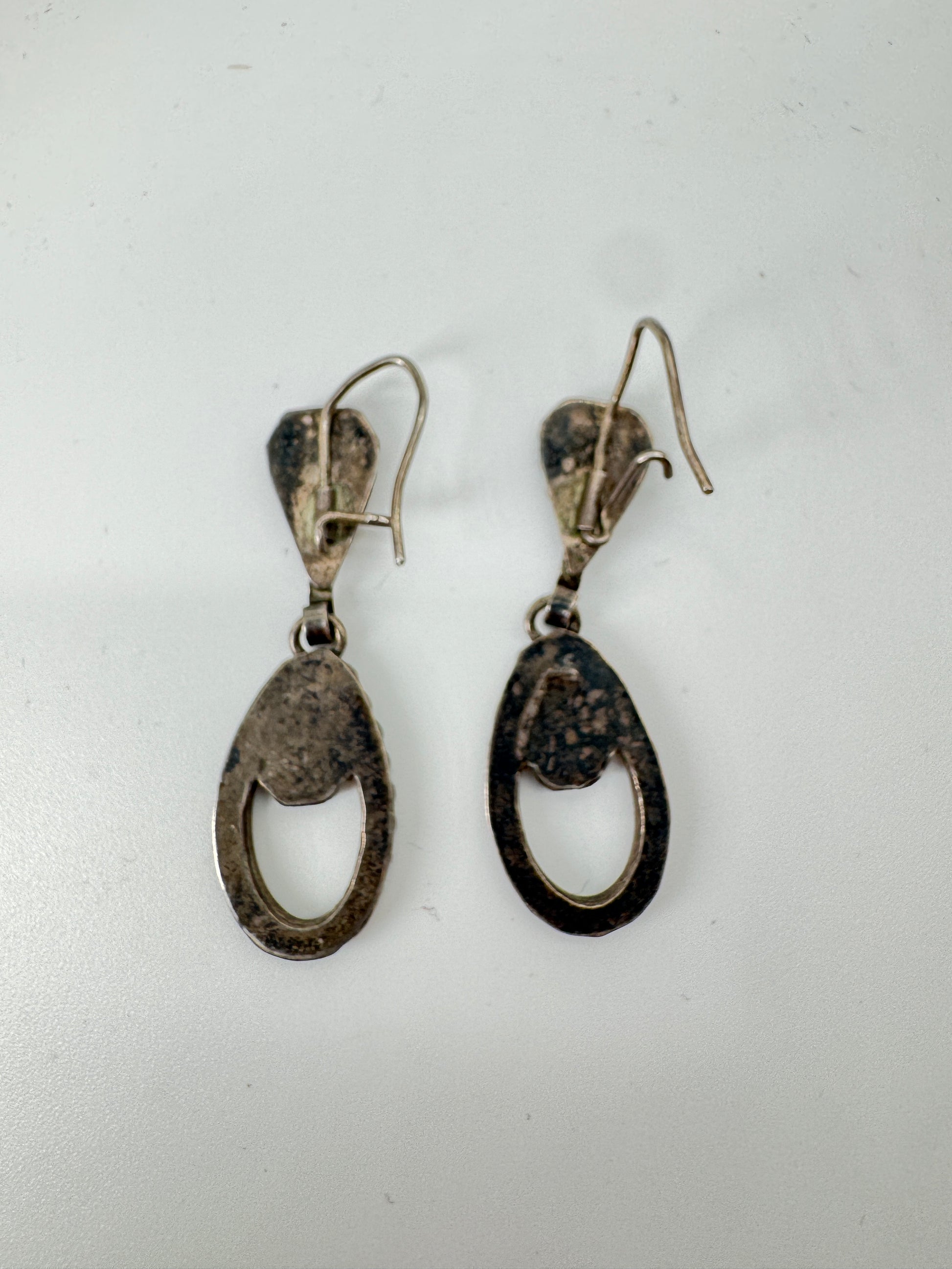 Zuni Dishta Style Turquoise Earrings