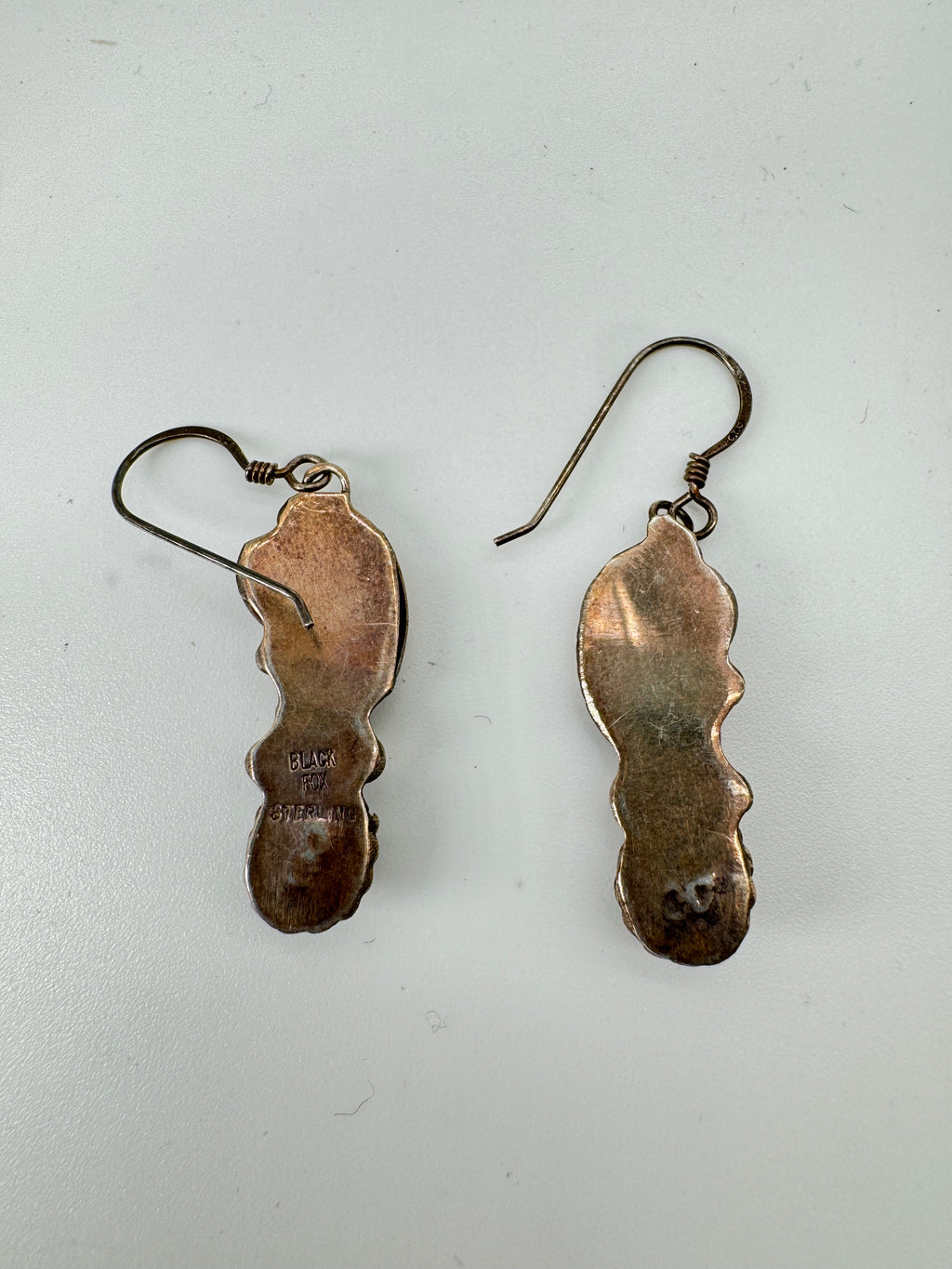 Coral and Turquoise Earrings by Black Fox